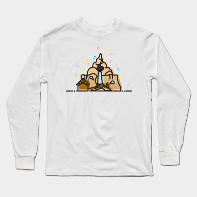 Splash Mountain Theme Park Ride Long Sleeve T-Shirt by CoconuTacha